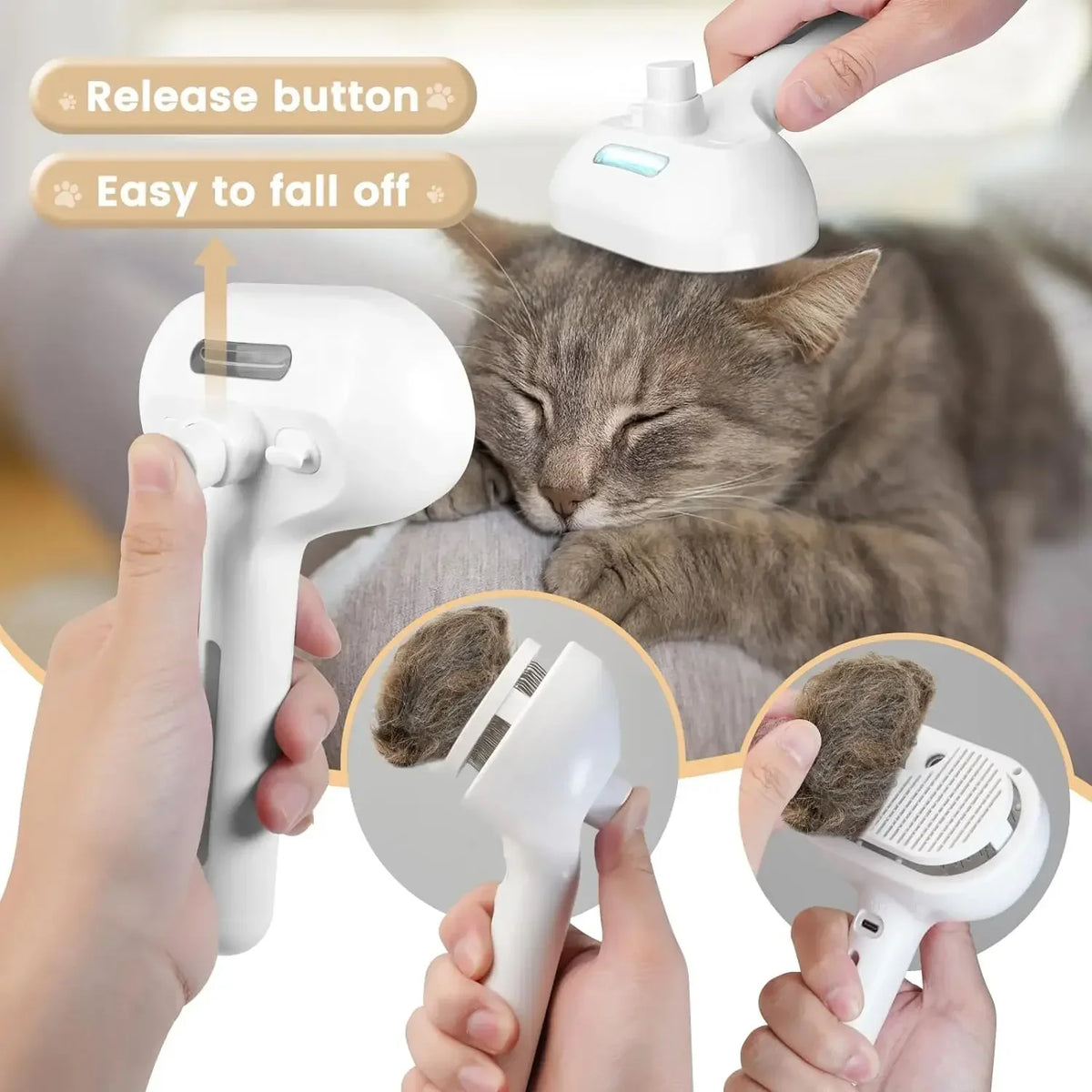 Mist-Assist Pet Grooming Brush